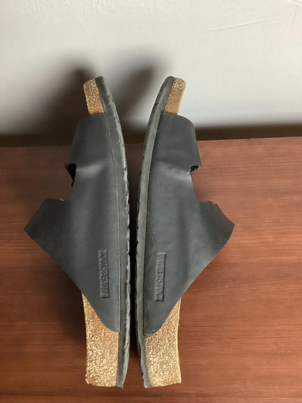 Men's Birkenstock Black Two-Buckle Cork Footbed Sandals Size M11